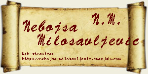 Nebojša Milosavljević vizit kartica